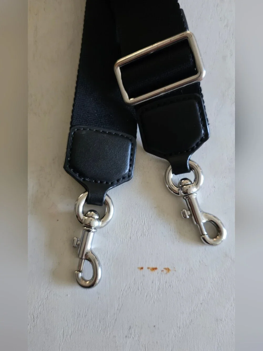 Marc Jacobs Black Bag Strap with Silver Hardware